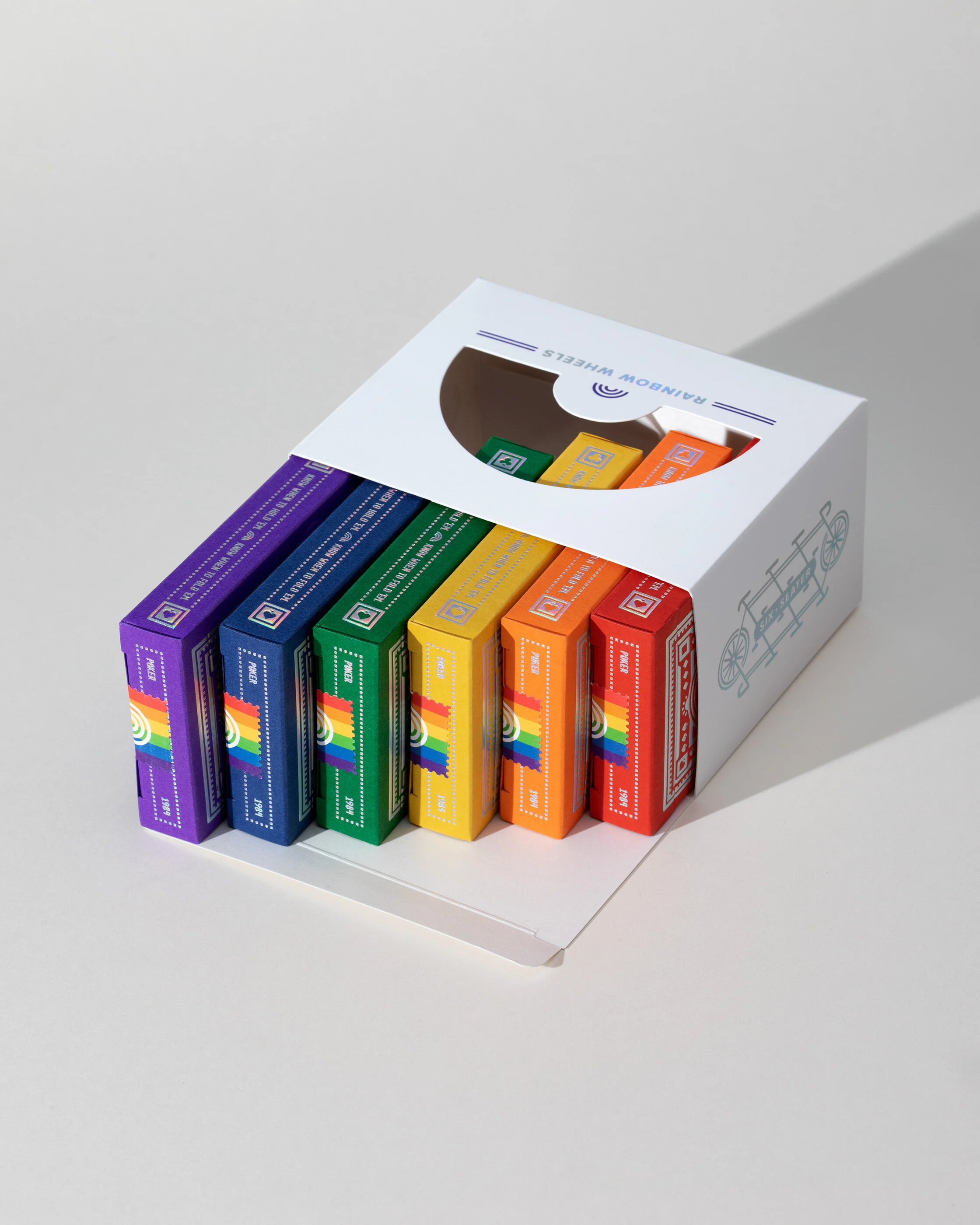 ART OF PLAY × DKNG レインボーホイール全６種 Amazon.com: DKNG Rainbow Wheels (Blue) Playing Cards by Art